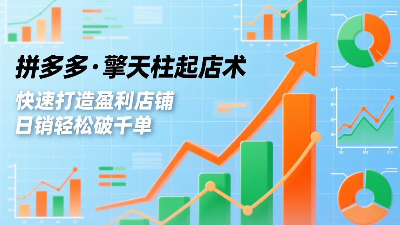 拼多多·擎天柱起店术，爆流布局、利润起飞、不断流，快速打造盈利店铺，日销轻松破千单-白蛇网赚