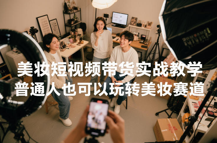 美妆短视频带货实战教学，普通人也可以玩转美妆赛道-白蛇网赚