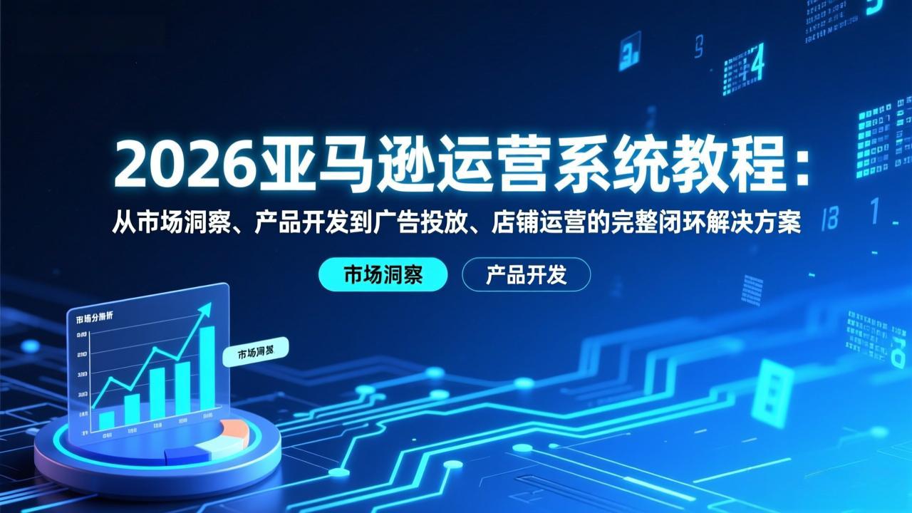 2026亚马逊运营系统教程：从市场洞察、产品开发到广告投放、店铺运营的完整闭环解决方案-白蛇网赚