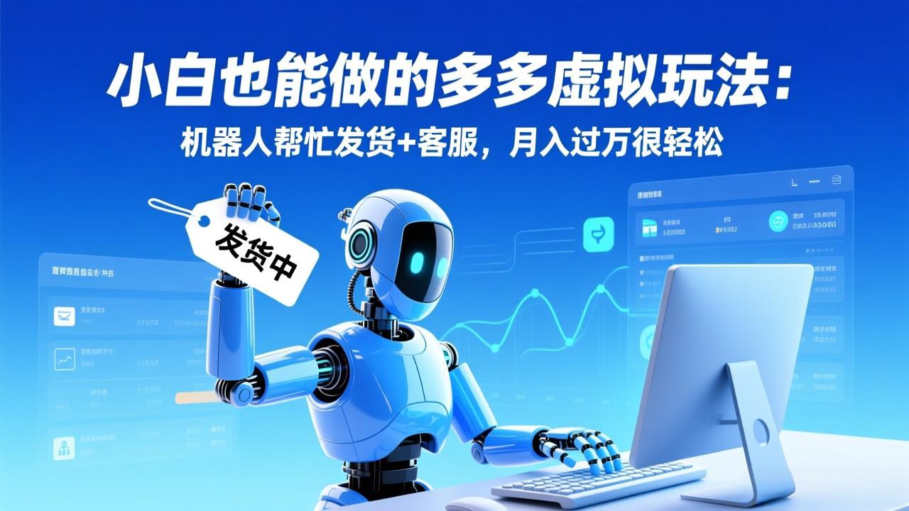 小白也能做的多多虚拟玩法：机器人帮忙发货+客服，月入过万很轻松-白蛇网赚