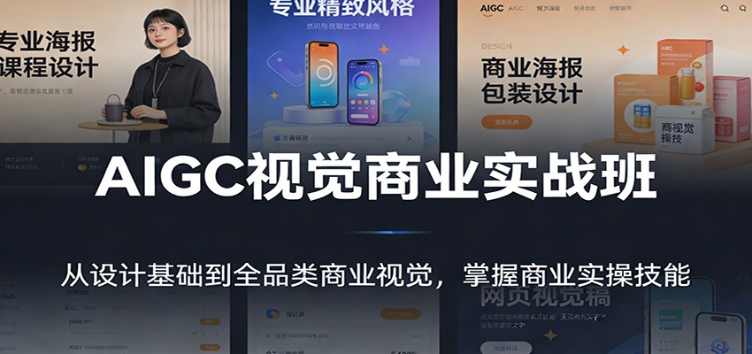 AIGC视觉商业实战班：从设计基础到全品类商业视觉，掌握商业实操技能-白蛇网赚