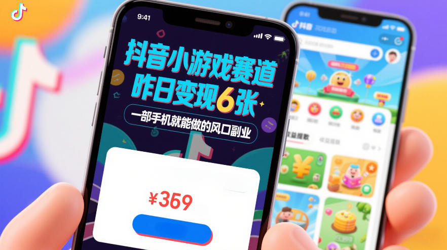 抖音小游戏赛道,昨日变现600+,零基础一部手机就能做的风口副业【揭秘】-白蛇网赚