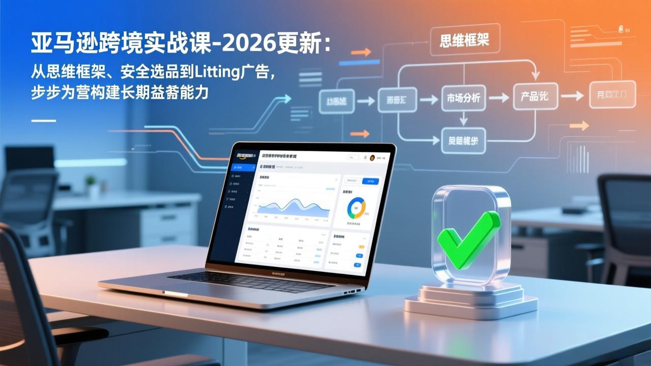 亚马逊跨境实战课-2026更新：从思维框架、安全选品到Listing广告，步步为营构建长期盈利能力-白蛇网赚