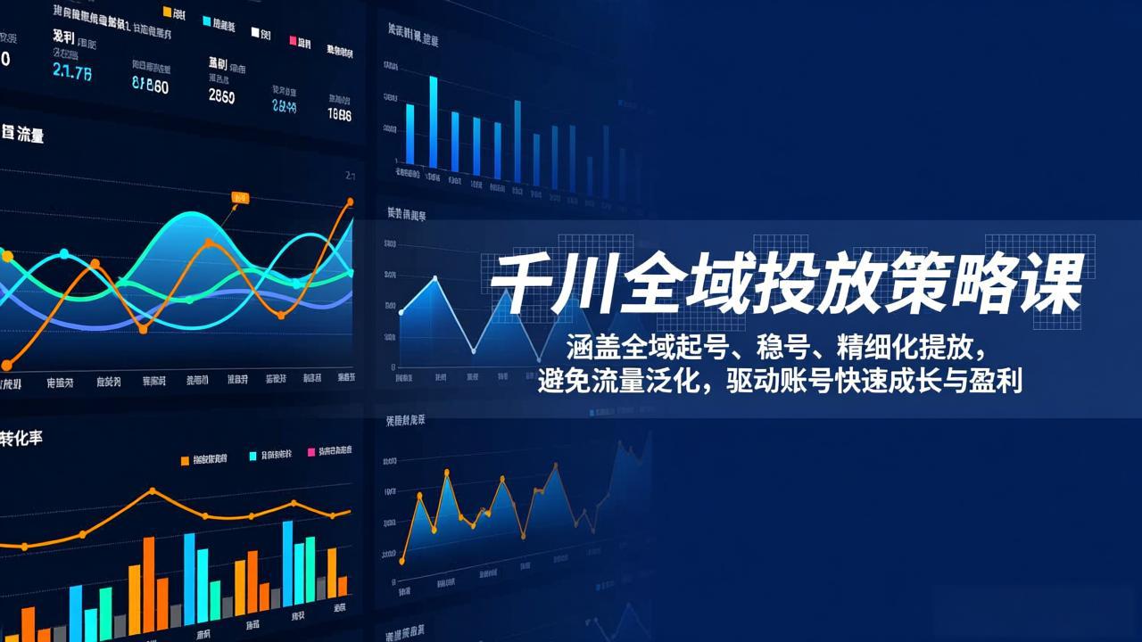 千川全域投放策略课：涵盖全域起号、稳号、精细化投放，避免流量泛化，驱动账号快速成长与盈利-白蛇网赚
