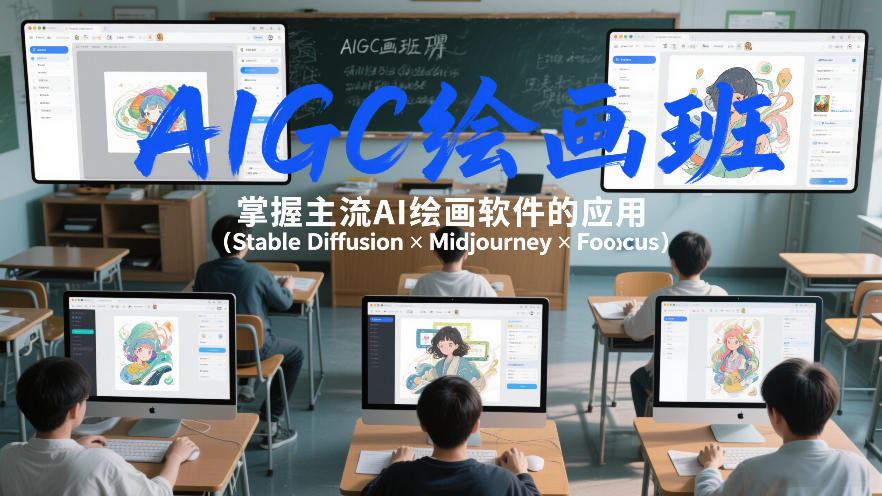 AIGC绘画班，掌握主流Ai绘画软件的应用(Stable Diffusion x Midjourney x Fooocus)-白蛇网赚