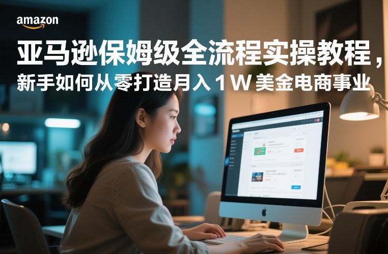 亚马逊保姆级全流程实操教程，新手如何从零打造月入1W美金电商事业-白蛇网赚