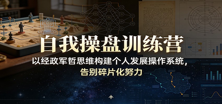 自我操盘训练营：以经政军哲思维构建个人发展操作系统，告别碎片化努力-白蛇网赚