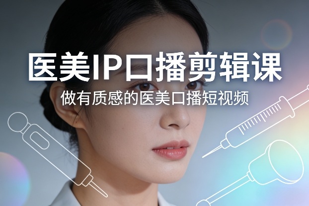 医美IP口播剪辑课，做有质感的医美口播短视频-白蛇网赚