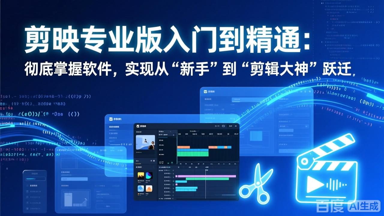 剪映专业版入门到精通：彻底掌握软件，实现从“新手”到“剪辑大神”跃迁-白蛇网赚