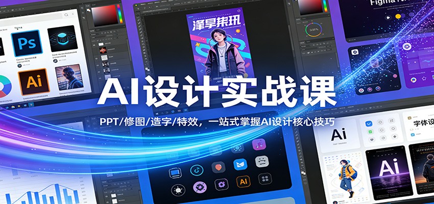 AI设计实战课：PPT/修图/造字/特效，一站式掌握AI设计核心技巧-白蛇网赚