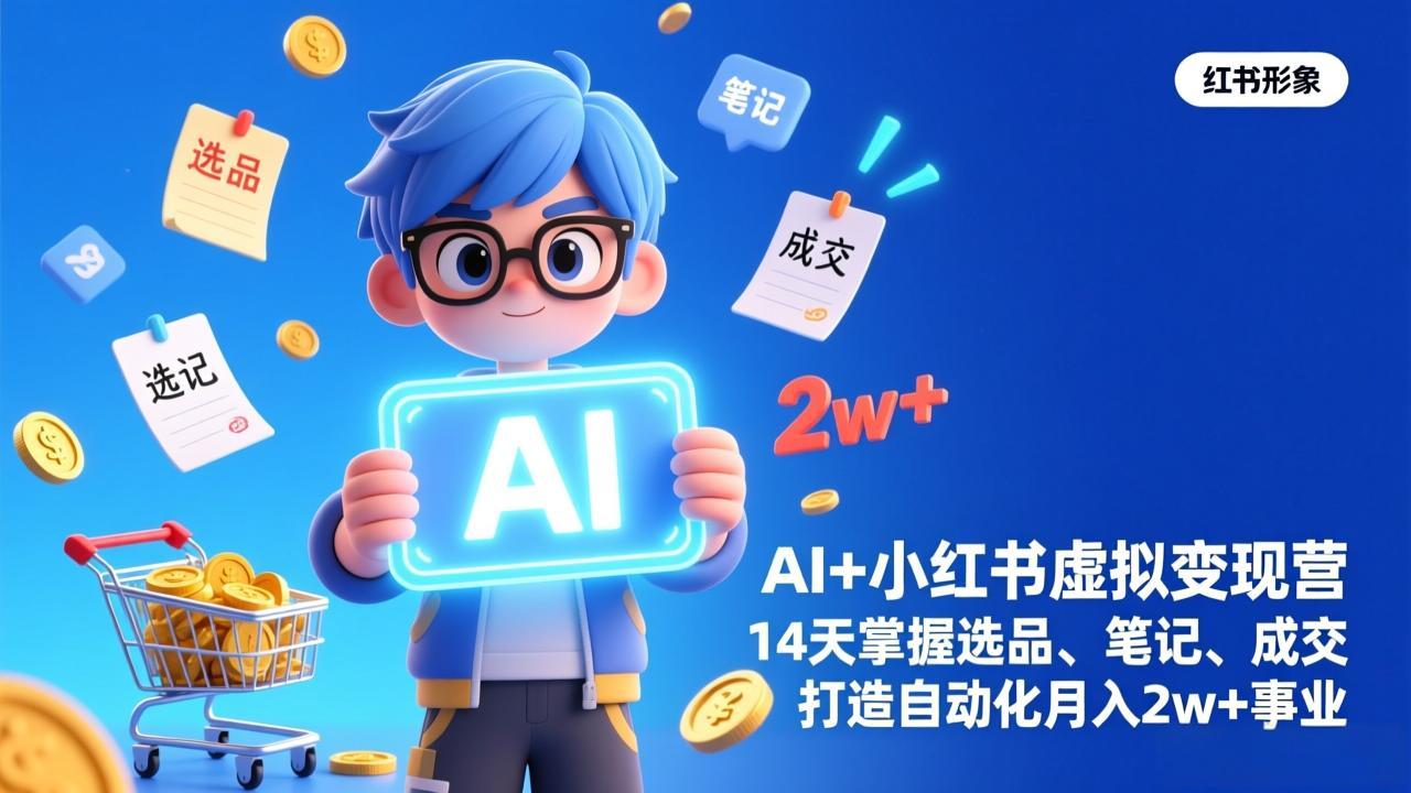 AI+小红书虚拟变现营(完结-白蛇网赚