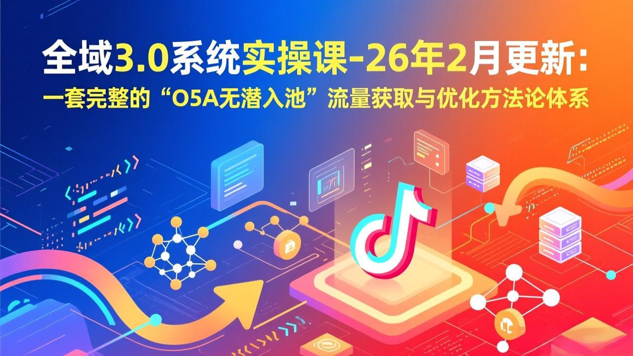 全域3.0系统实操课-26年2月更新：一套完整的“O5A无潜入池”流量获取与优化方法论体系-白蛇网赚