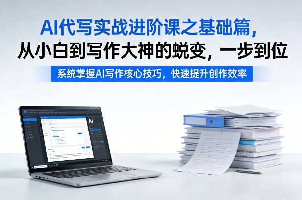 AI代写实战进阶课之基础篇，从小白到写作大神的蜕变，一步到位【揭秘】-白蛇网赚