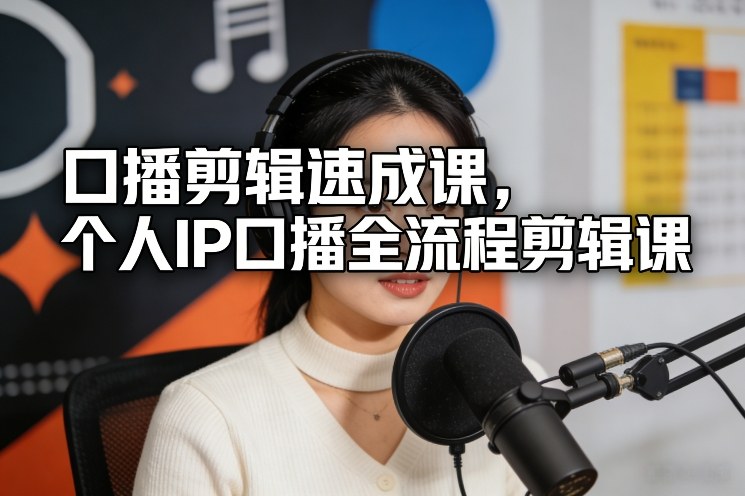 口播剪辑速成课，个人IP口播全流程剪辑课-白蛇网赚