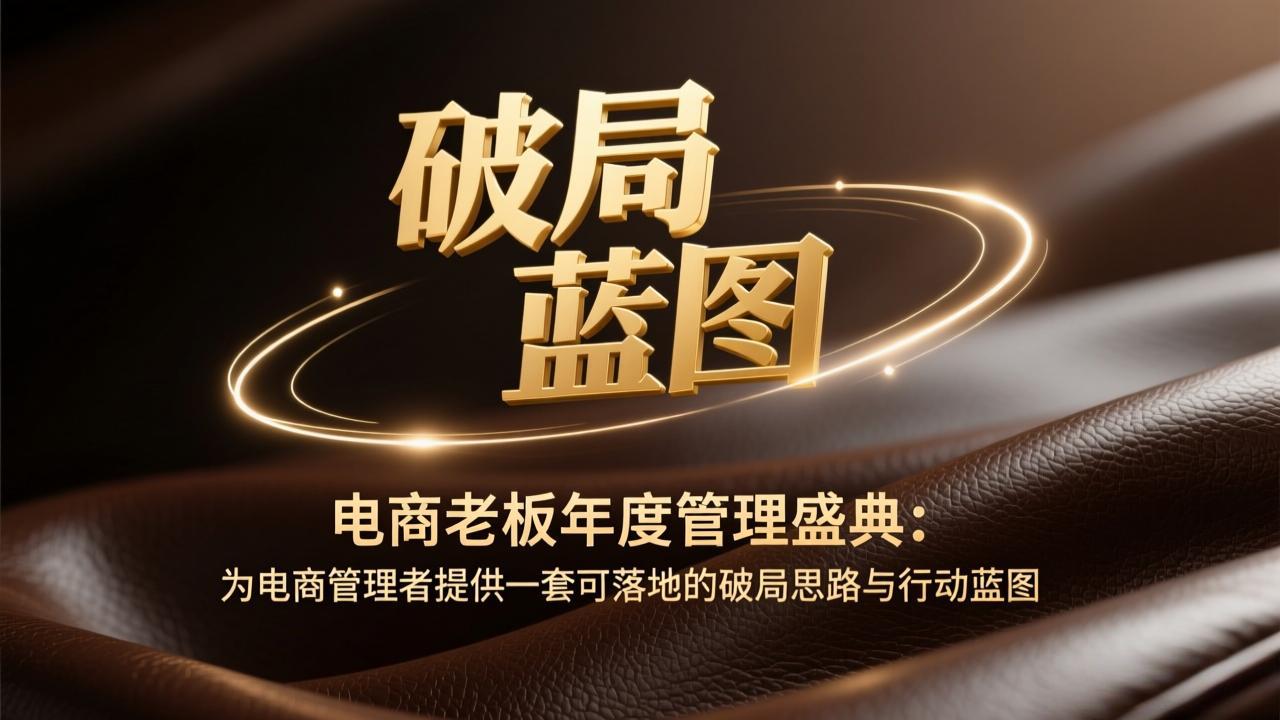 电商老板年度管理盛典：为电商管理者提供一套可落地的破局思路与行动蓝图-白蛇网赚