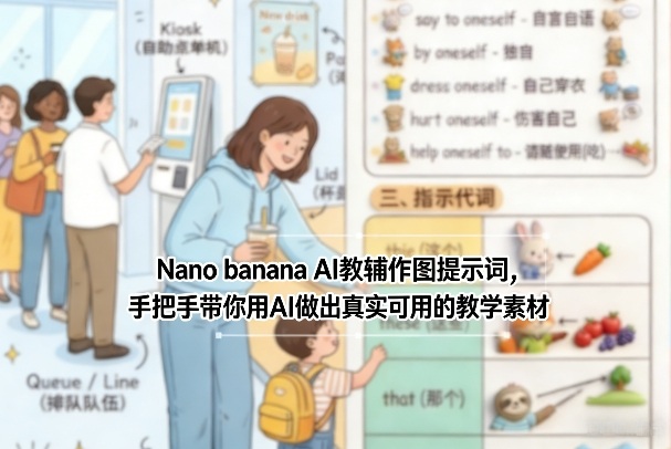 Nano banana AI教辅作图提示词，手把手带你用AI做出真实可用的教学素材-白蛇网赚