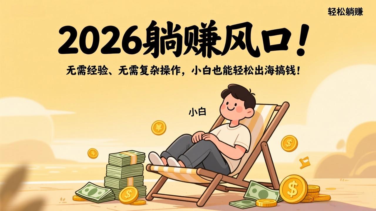 2026躺赚风口!无需经验、无需复杂操作,小白也能轻松出海搞钱!网赚项目-副业赚钱-互联网创业-资源整合歪妹网赚