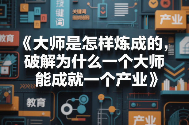 大师是怎样炼成的，破解为什么一个大师，能成就一个产业【电子书】网赚项目-副业赚钱-互联网创业-资源整合歪妹网赚
