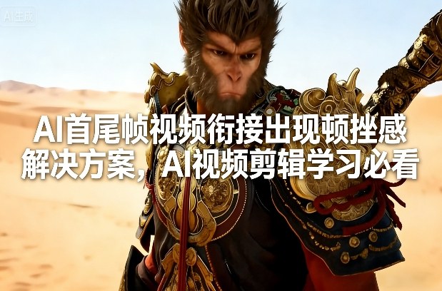 AI首尾帧视频衔接出现顿挫感解决方案,AI视频剪辑学习必看-白蛇网赚