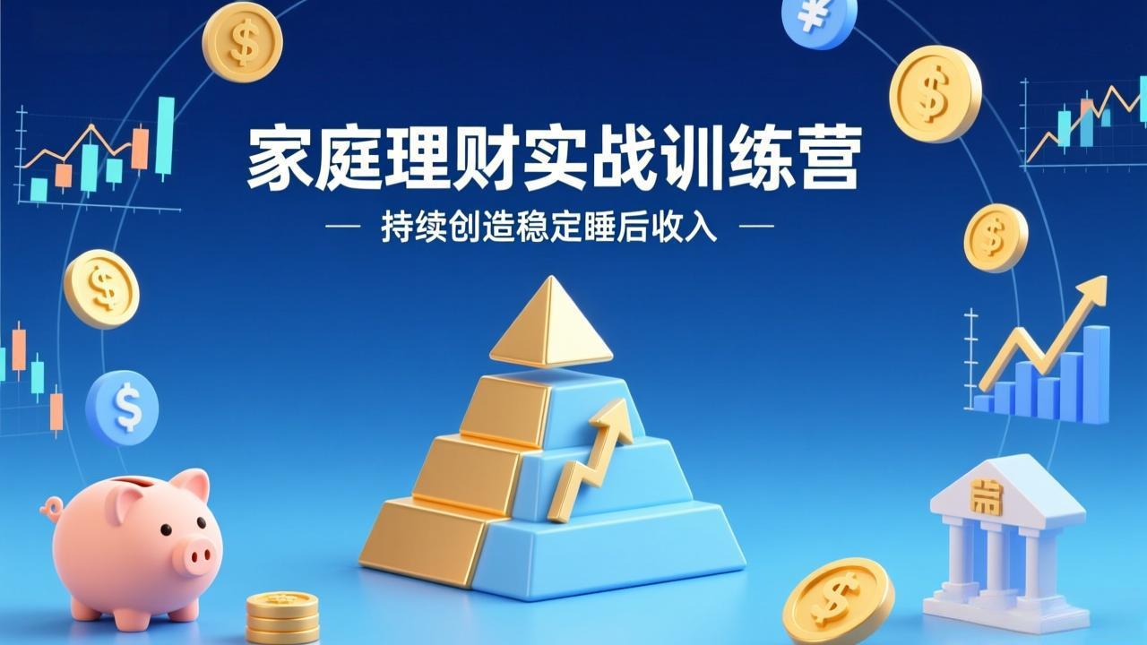 家庭理财实战训练营：从0到1建体系，三阶进阶层层递进，助你持续创造稳定睡后收入-白蛇网赚