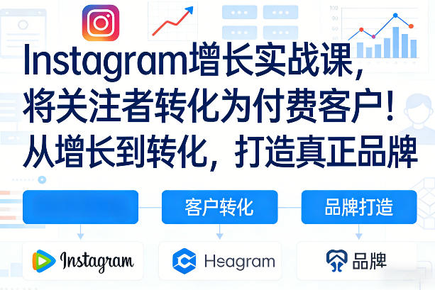 Instagram增长实战课，将关注者转化为付费客户！从增长到转化，打造真正品牌(双语字幕)-白蛇网赚