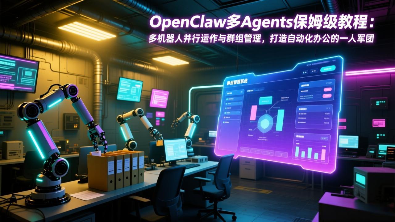 OpenClaw多Agents保姆级教程：多机器人并行运作与群组管理，打造自动化办公的一人军团-白蛇网赚