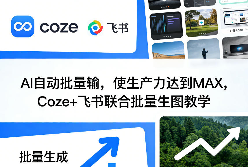 AI自动批量输，使生产力达到MAX，Coze+飞书联合批量生图教学-白蛇网赚