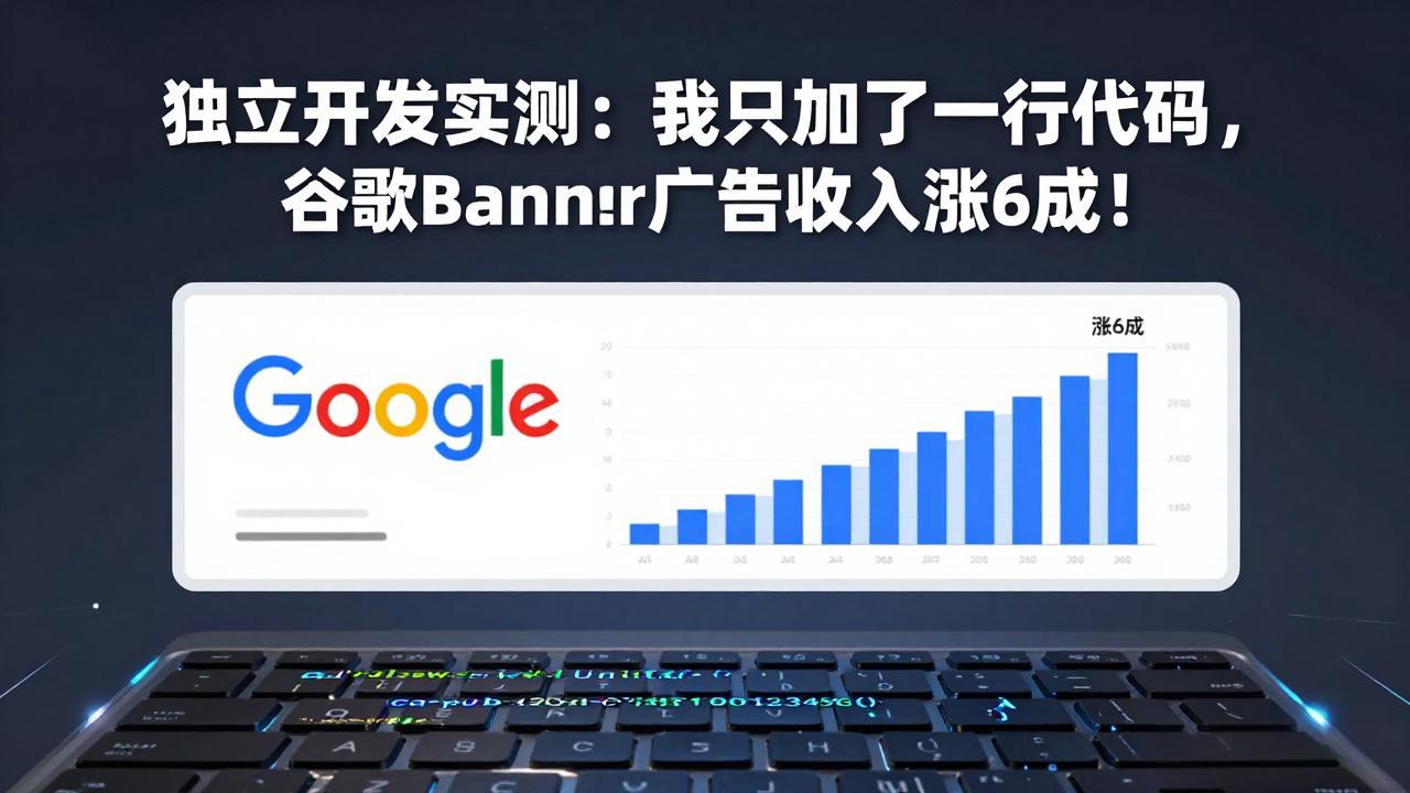 付费文章：独立开发实测：我只加了一行代码，谷歌Banner广告收入涨6成！-白蛇网赚