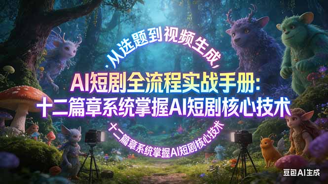 AI 短剧全流程实战手册：从选题到视频生成，十二篇章系统掌握 AI 短剧核心技术-白蛇网赚