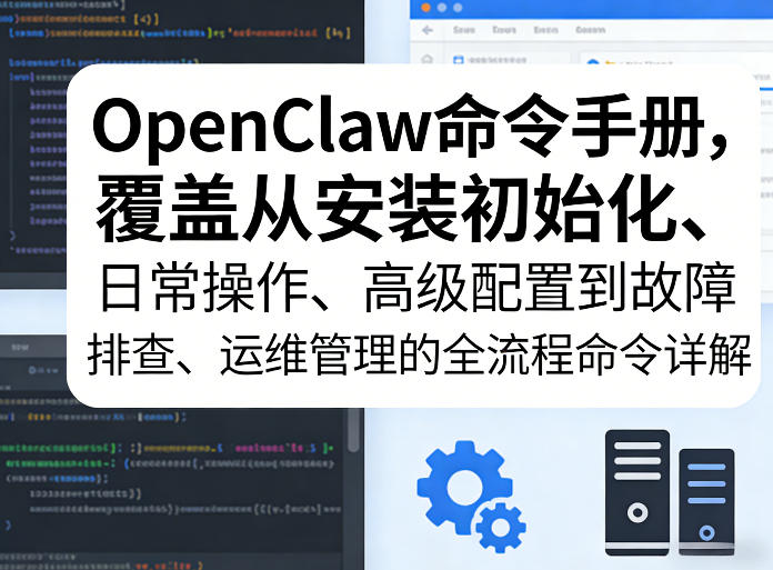 OpenClaw命令手册，覆盖从安装初始化、日常操作、高级配置到故障排查、运维管理的全流程命令详解-白蛇网赚