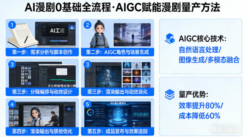AI漫剧0基础全流程，快速掌握AIGC赋能的漫剧量产方法网赚项目-副业赚钱-互联网创业-资源整合青创网