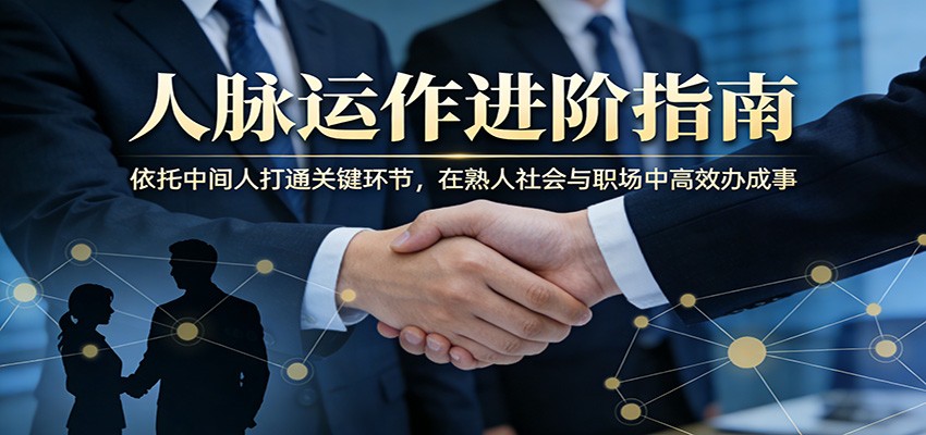 付费文章：人脉运作进阶指南，依托中间人打通关键环节，在熟人社会与职场中高效办成事网赚项目-副业赚钱-互联网创业-资源整合青创网