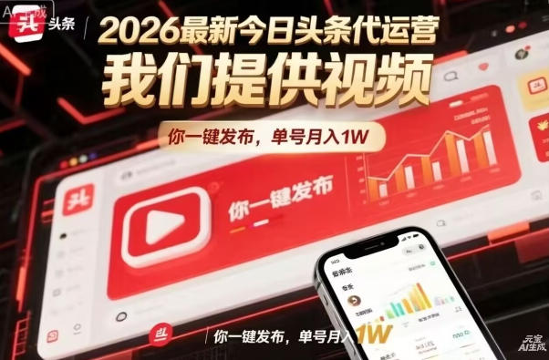 今日头条躺賺模式，你9我1，操作简单，一键发布，单机日入数百，长期合作【揭秘】网赚项目-副业赚钱-互联网创业-资源整合青创网