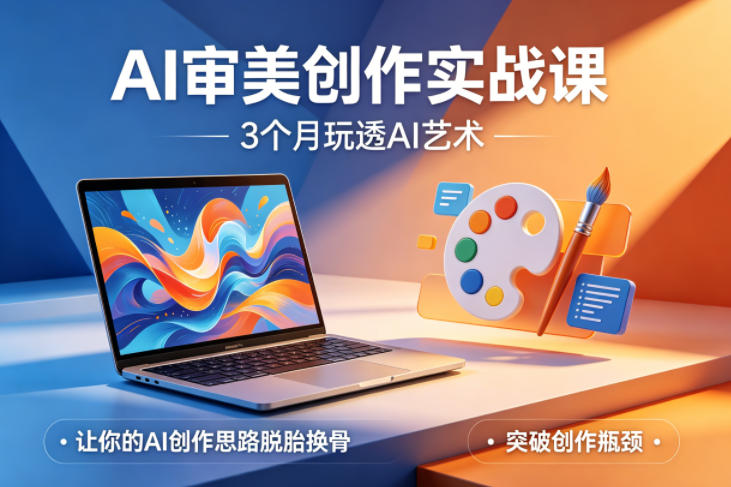 AI审美创作实战课，3个月玩透AI艺术，让你的AI创作思路脱胎换骨，突破创作瓶颈网赚项目-副业赚钱-互联网创业-资源整合青创网