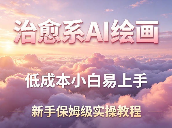 治愈系AI绘画提示词项目，低成本小白易上手，每天10分钟，新手保姆级实操教程网赚项目-副业赚钱-互联网创业-资源整合青创网
