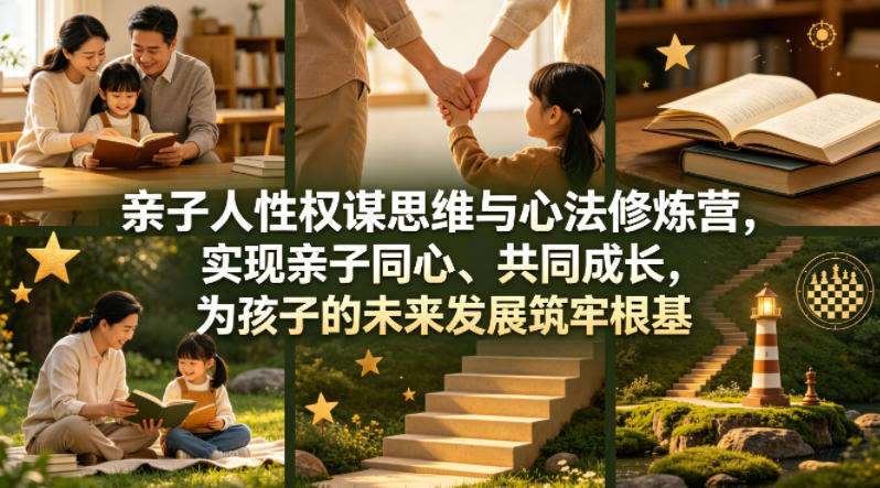 亲子人性权谋思维与心法修炼营，实现亲子同心、共同成长，为孩子的未来发展筑牢根基【音频】-白蛇网