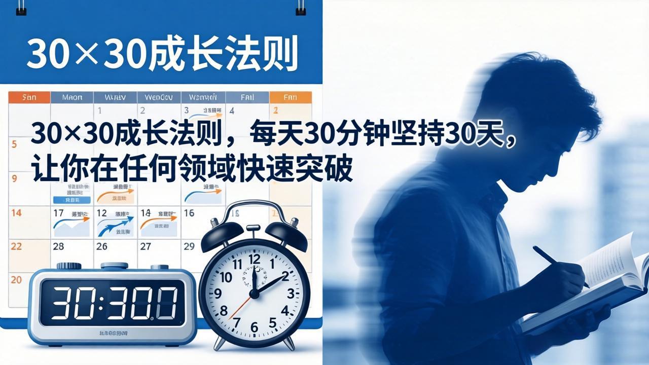 付费文章：30×30成长法则，每天30分钟坚持30天，让你在任何领域快速突破-白蛇网