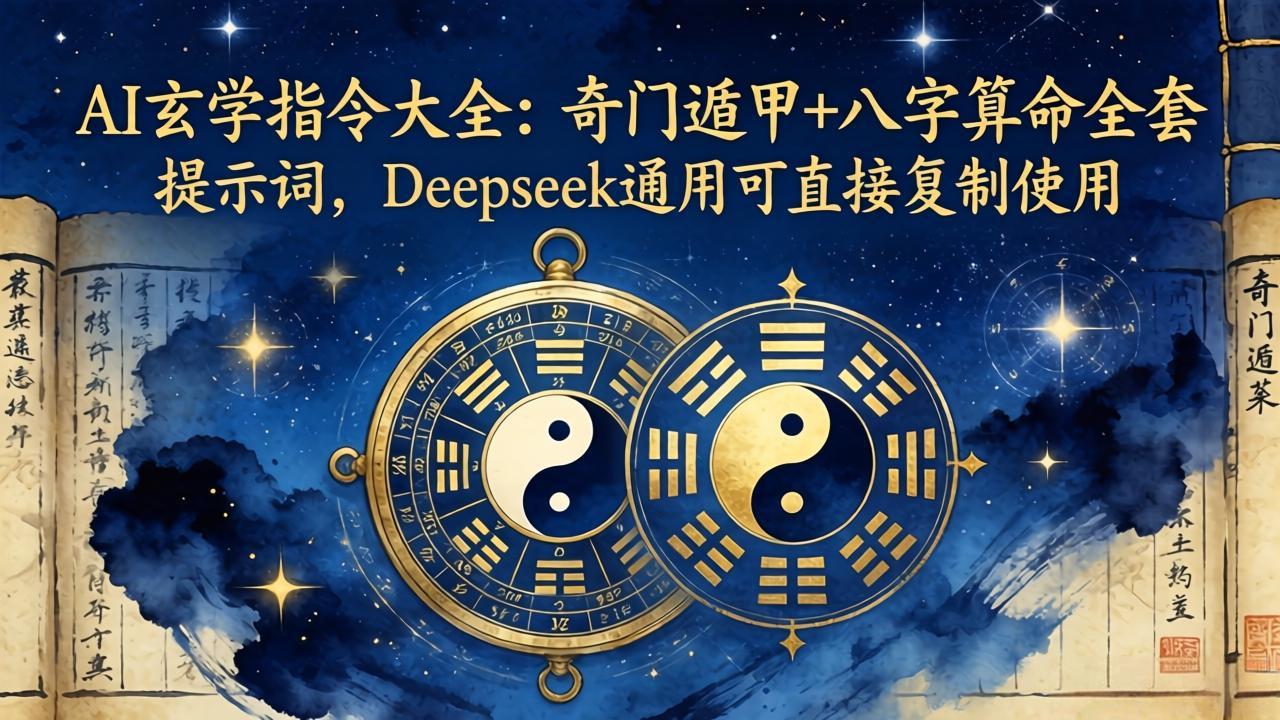AI玄学指令大全：奇门遁甲+八字算命全套提示词，Deepseek通用可直接复制使用网赚项目-副业赚钱-互联网创业-资源整合青创网