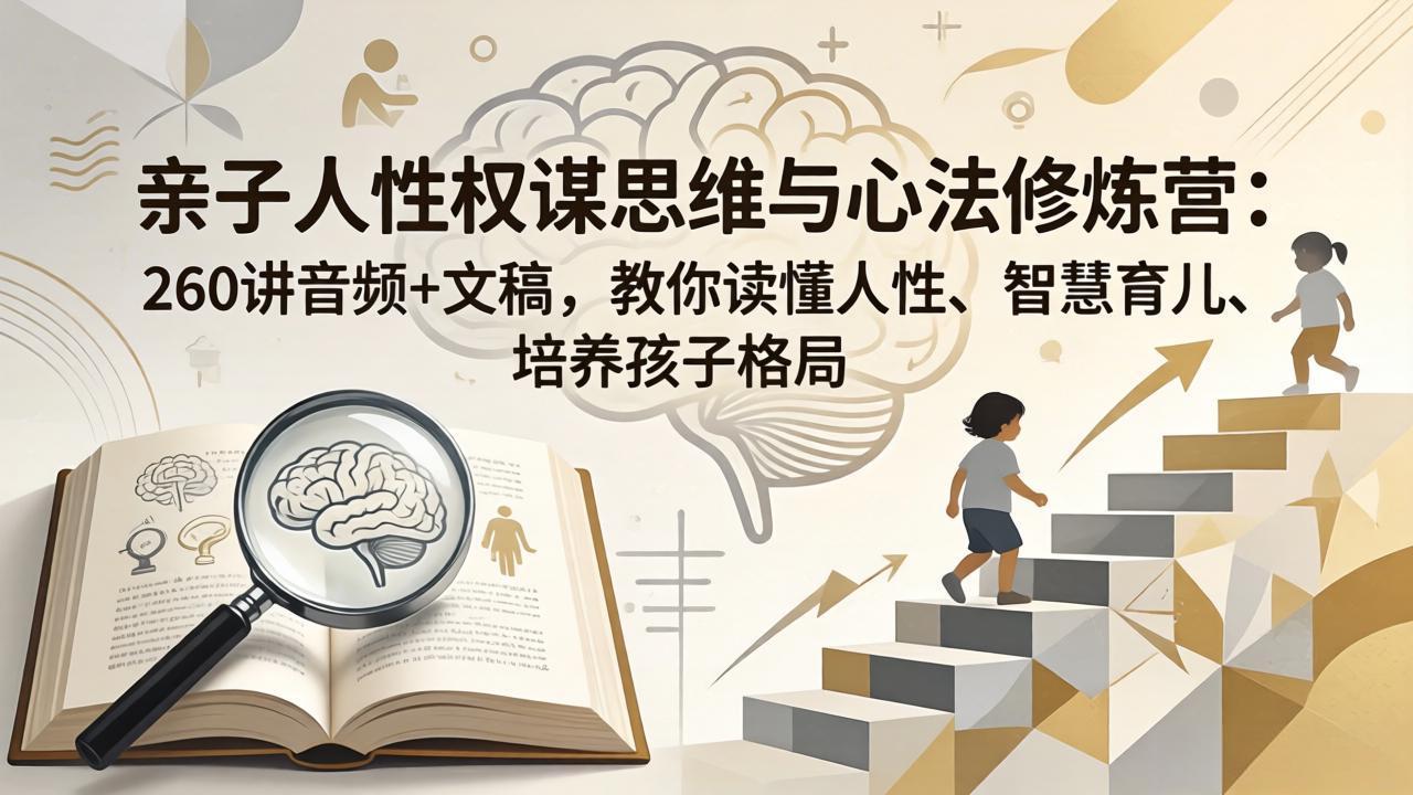 亲子人性权谋思维与心法修炼营：260讲音频+文稿，教你读懂人性、智慧育儿、培养孩子格局-白蛇网