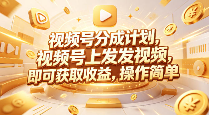 视频号分成计划，599元众筹的Red团队课程，视频号上发发视频，即可获取收益，操作简单-白蛇网