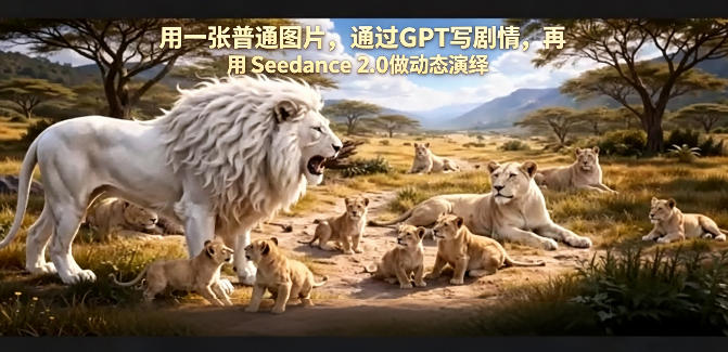 用一张普通图片，通过GPT写剧情，再用Seedance 2.0做动态演绎，居然能生成迪士尼风格搞笑动画-白蛇网