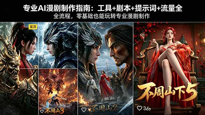专业AI漫剧制作指南：工具+剧本+提示词+流量全流程，零基础也能玩转专业漫剧制作网赚项目-副业赚钱-互联网创业-资源整合青创网