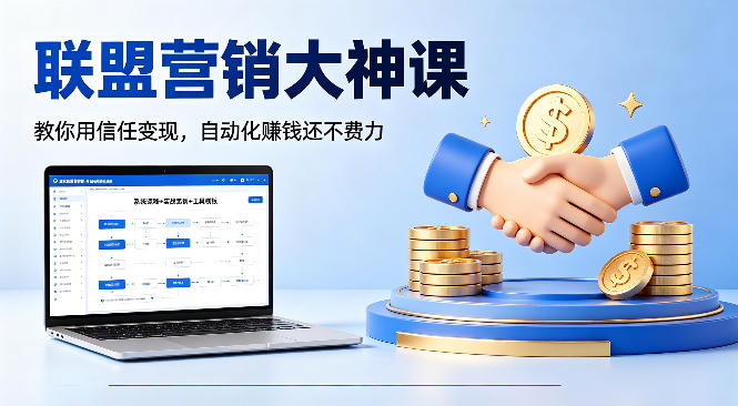 联盟营销大神课，教你用信任变现，自动化賺钱还不费力【原创双语字幕】网赚项目-副业赚钱-互联网创业-资源整合青创网