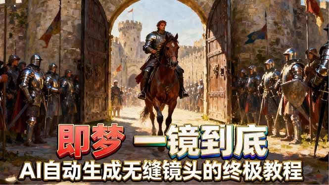 即梦AI一镜到底终极教程，智能补帧+运镜技巧，AI自动生成无缝丝滑长镜头高效出片网赚项目-副业赚钱-互联网创业-资源整合青创网