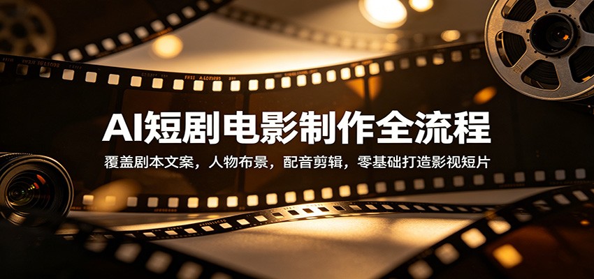 AI短剧电影制作全流程：覆盖剧本文案，人物布景，配音剪辑，零基础打造影视短片-白蛇网