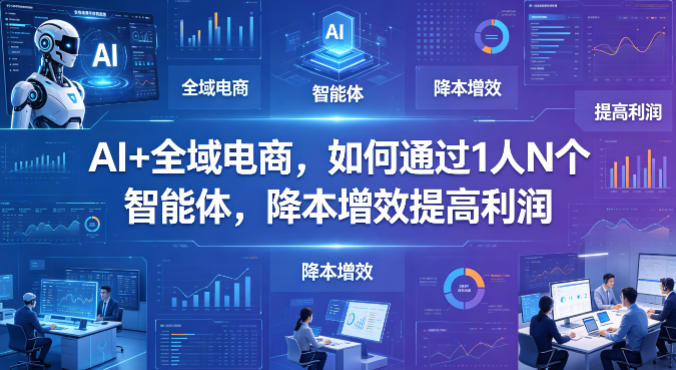 AI+全域电商，如何通过1人N个智能体，降本增效提高利润-白蛇网