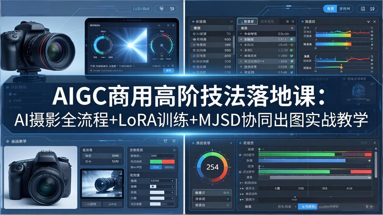AIGC商用高阶技法落地课：AI摄影全流程+LoRA训练+MJSD协同出图实战教学-白蛇网