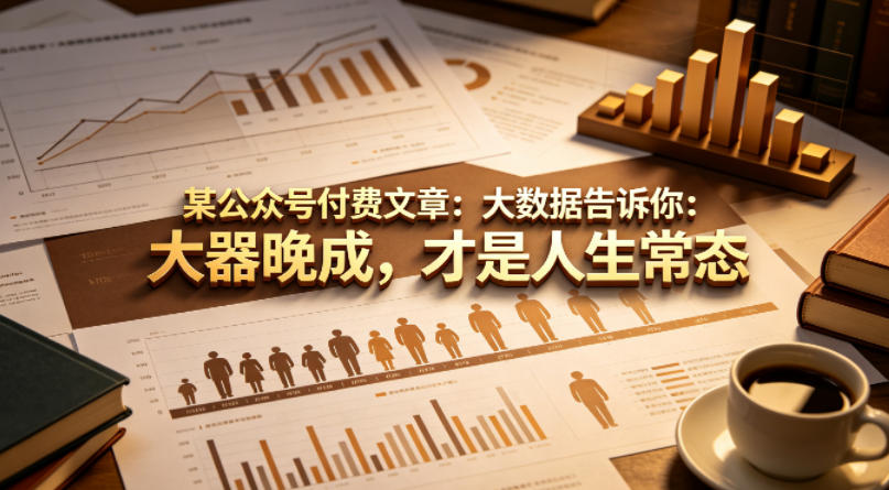 某公众号付费文章：大数据告诉你：大器晚成，才是人生常态-白蛇网