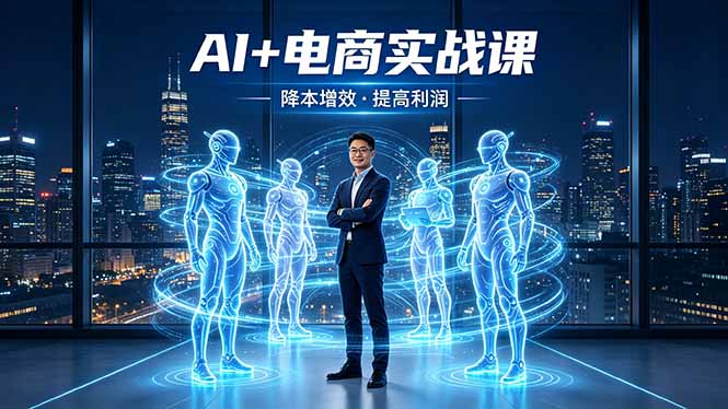 AI+电商实战课，1人+N个AI 智能体，把SOP变AI员工，实现降本增效提高利润-白蛇网