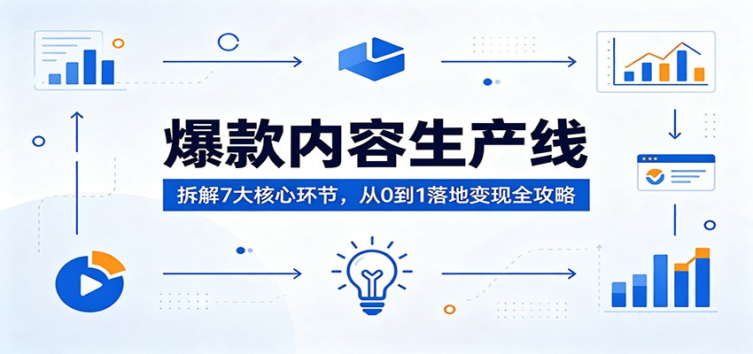 爆款内容生产线：拆解7大核心环节，从0到1落地变现全攻略-白蛇网